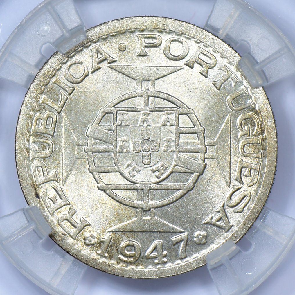 Inde portugaise. 1 Rupia 1947 - GENI - MS 63 - Escassa #1.0