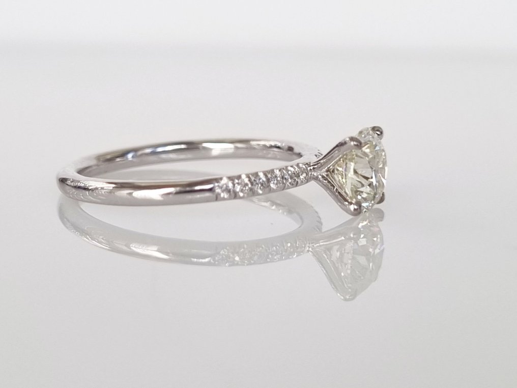14 karat Hvidguld - Ring - 1.10 ct Diamant #2.2