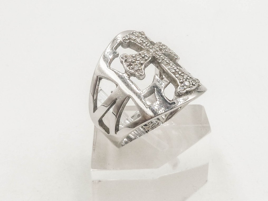 Tous - 戒指 - 18K包金 白金 - 钻石 #1.0