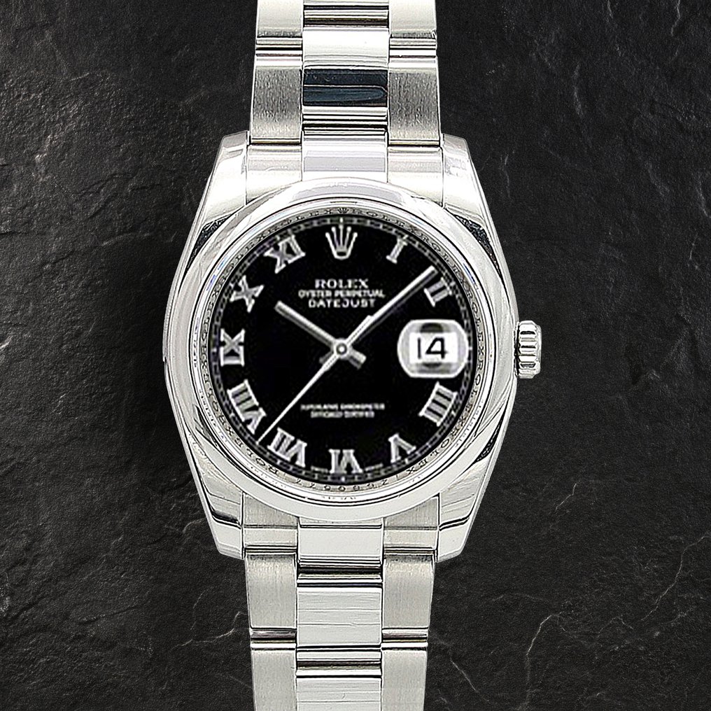 Rolex - Datejust - Black Roman Dial - 116200 - Unisex - 2000-2010 #1.1