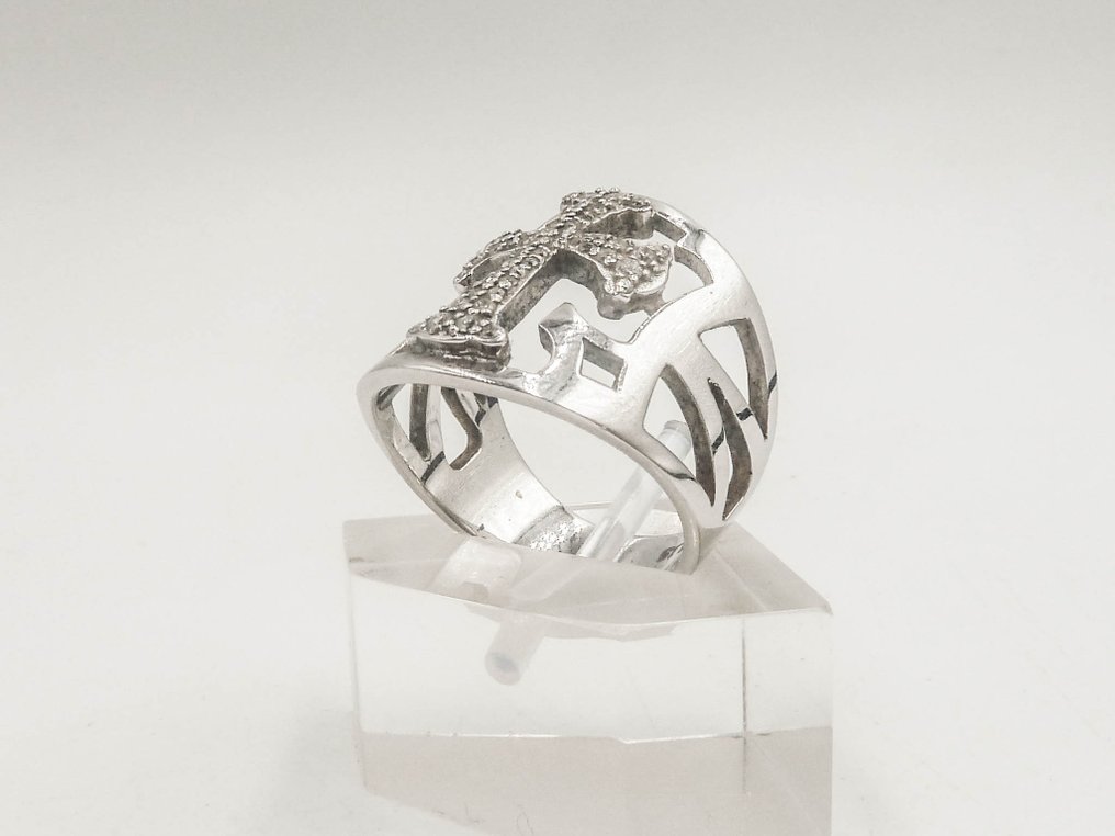 Tous - 戒指 - 18K包金 白金 - 钻石 #3.2