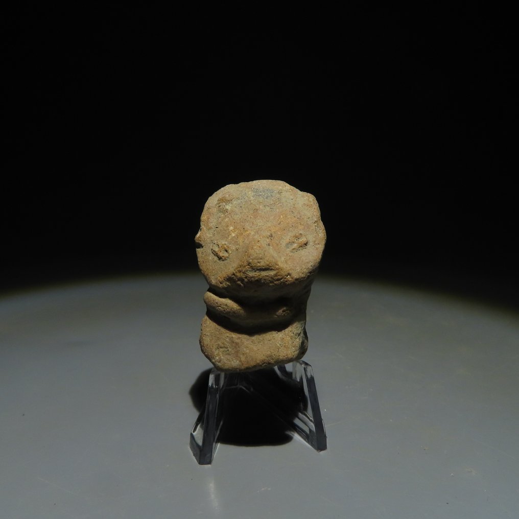 Tlapacoya TeracotÄƒ Figura. ca. 300-600 d.Hr. 3,8 cm. Licență de import spaniolă. #1.2