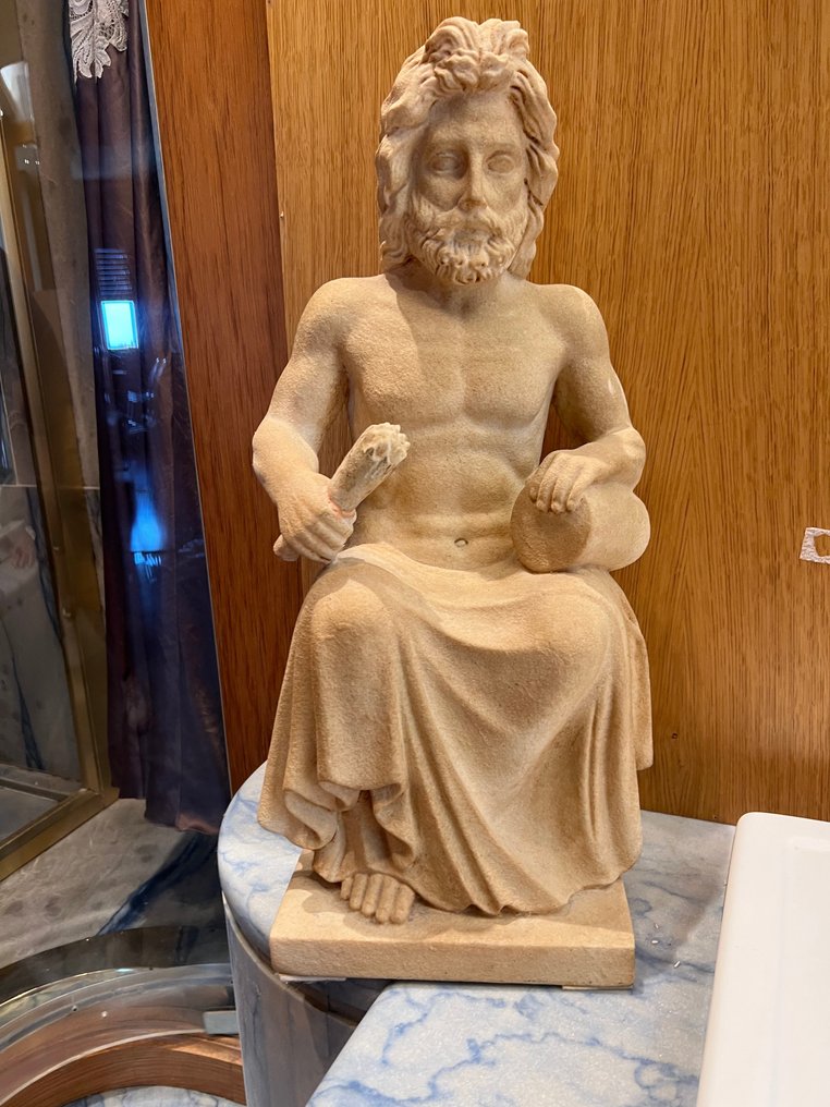 雕塑, Zeus - 60 cm - 大理石, 大理石粉 #1.0