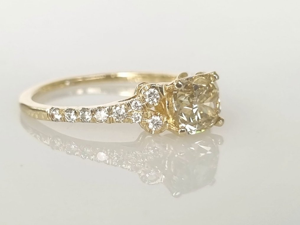 14 kt Gelbgold - Ring - 1.31 ct Diamant #2.1