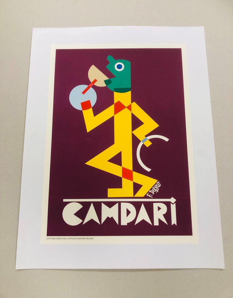 Fortunato Depero - Campari (linen backed on canvas) - 1980s #1.0
