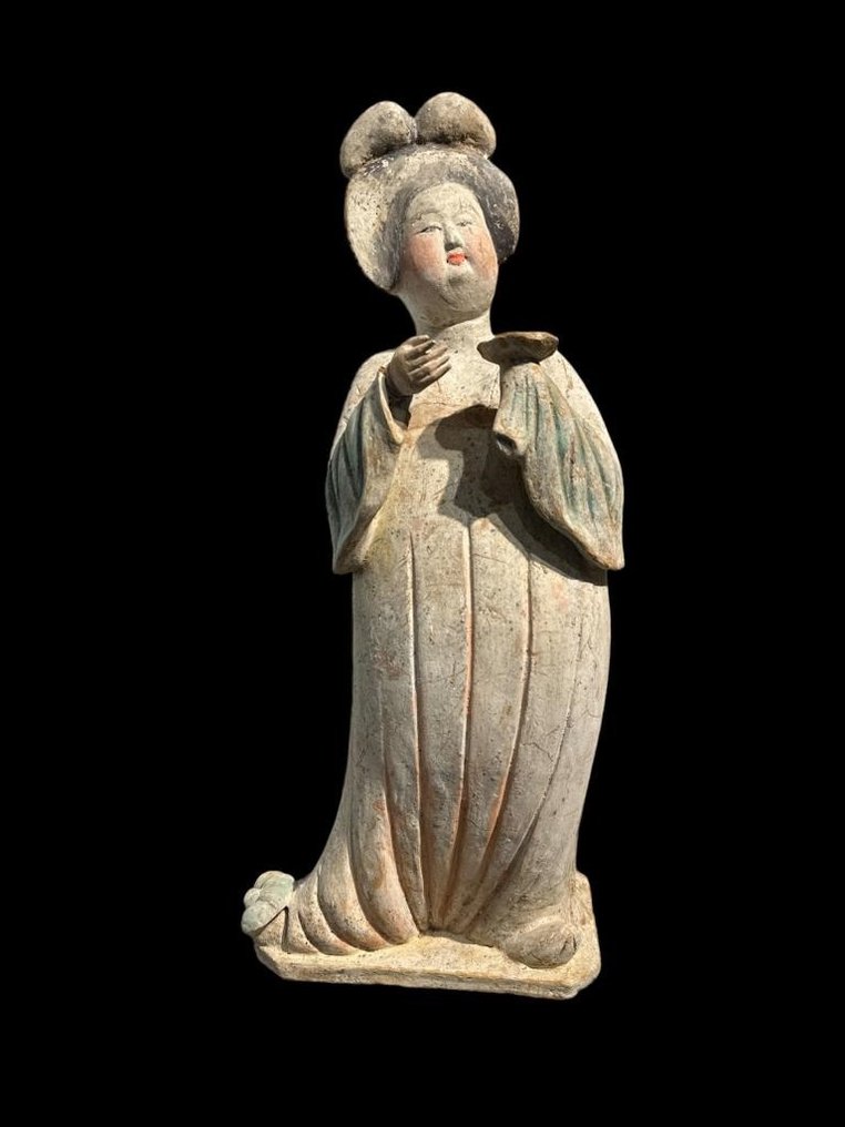Muinainen Kiina Terrakotta Lihava nainen TL-testillä. Valtava - - 55.5 cm #1.2