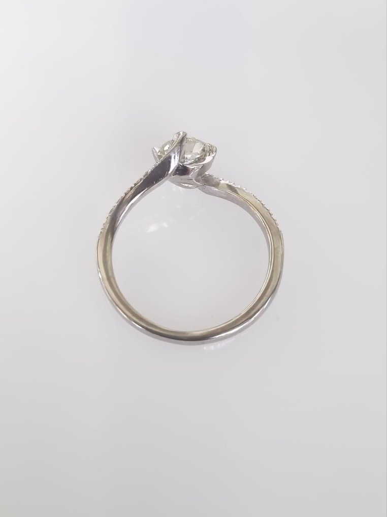 14 kt Weißgold - Ring - 0.88 ct Diamant #3.1