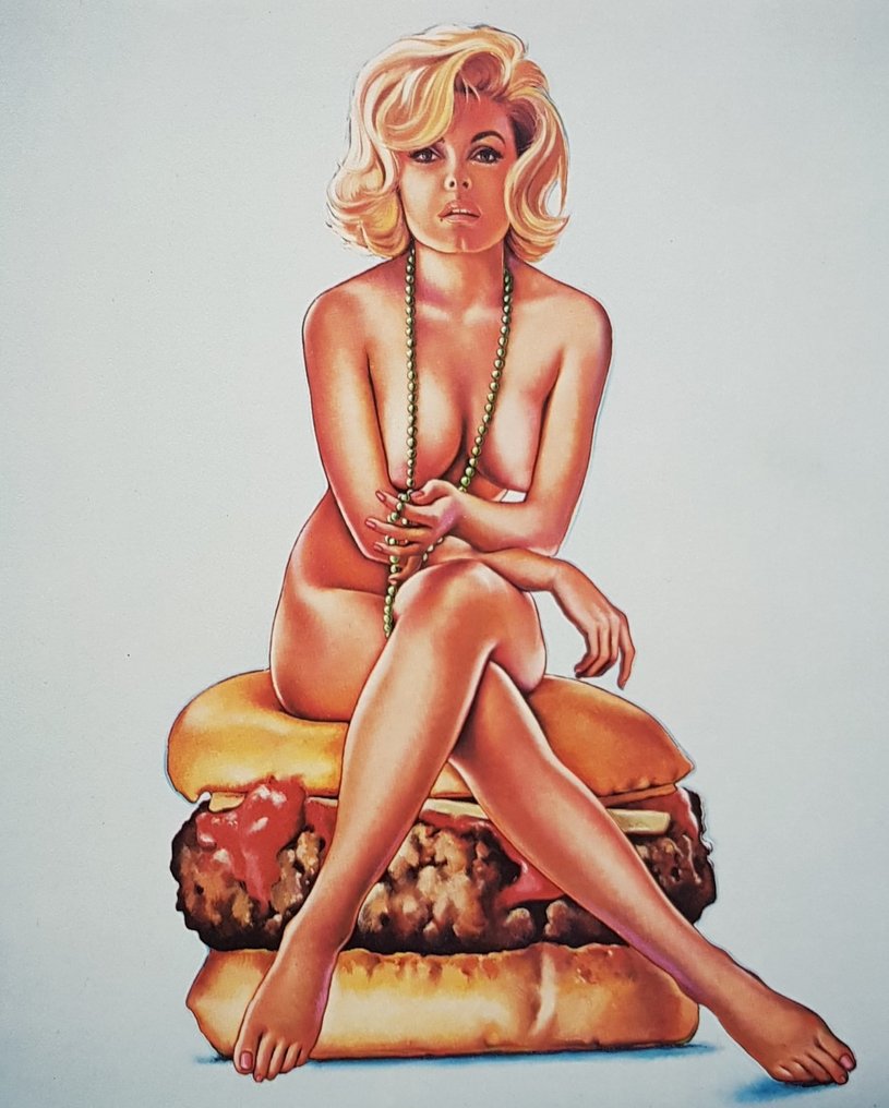 Signed; Mel Ramos - MEL RAMOS & watch MISS CHAOS (signed & numbered) - 1975 #1.0