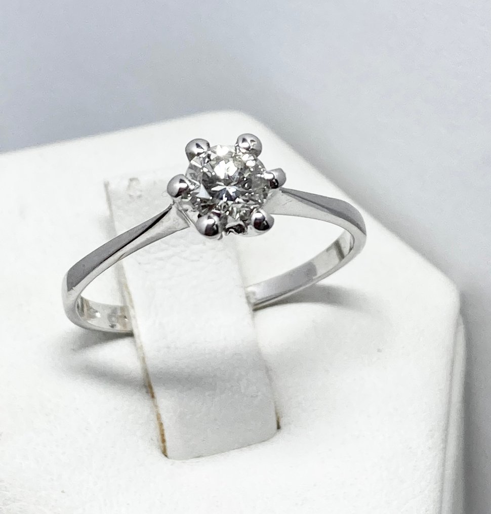 Pala Diamond Italy - 18 karat Hvitt gull - Ring - 0.50 ct Diamant #2.1
