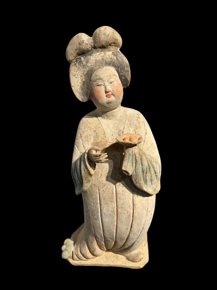 Muinainen Kiina Terrakotta Lihava nainen TL-testillä. Valtava - - 55.5 cm #2.1