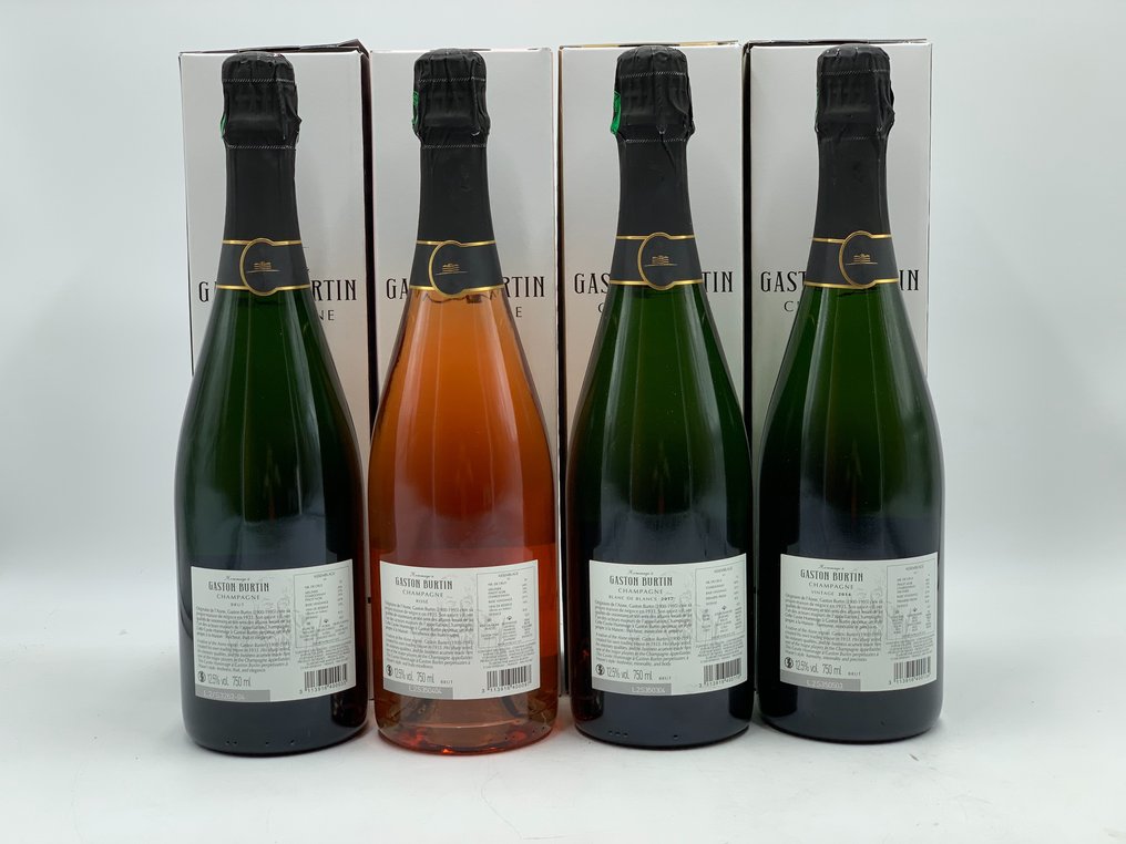 Gaston Burtin, Brut, Rosé, Blanc de Blancs 2017 & Millesimé 2014 - Épernay - 4 Bottiglie (0,75 L) #2.1