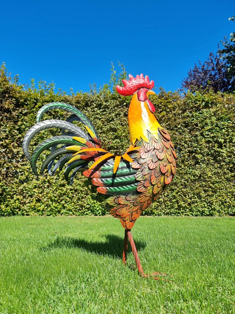 Skulptur, Metalen Haan - 85 cm - Metall #3.2