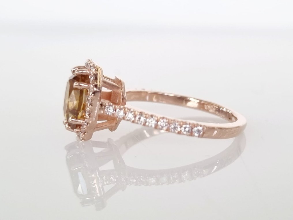 Βραδινό δαχτυλίδι Ροζ χρυσό Διαμάντι  (Φυσικό) #2.2