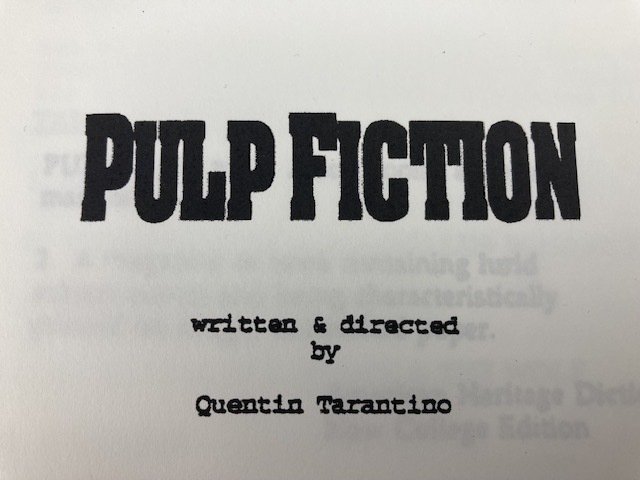 Pulp Fiction - Also including shooting Schedule! - Miramax Films #1.0