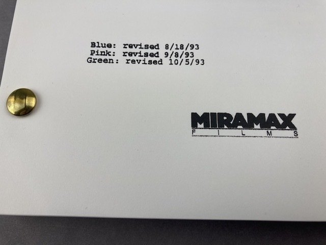 Pulp Fiction - Also including shooting Schedule! - Miramax Films #3.2