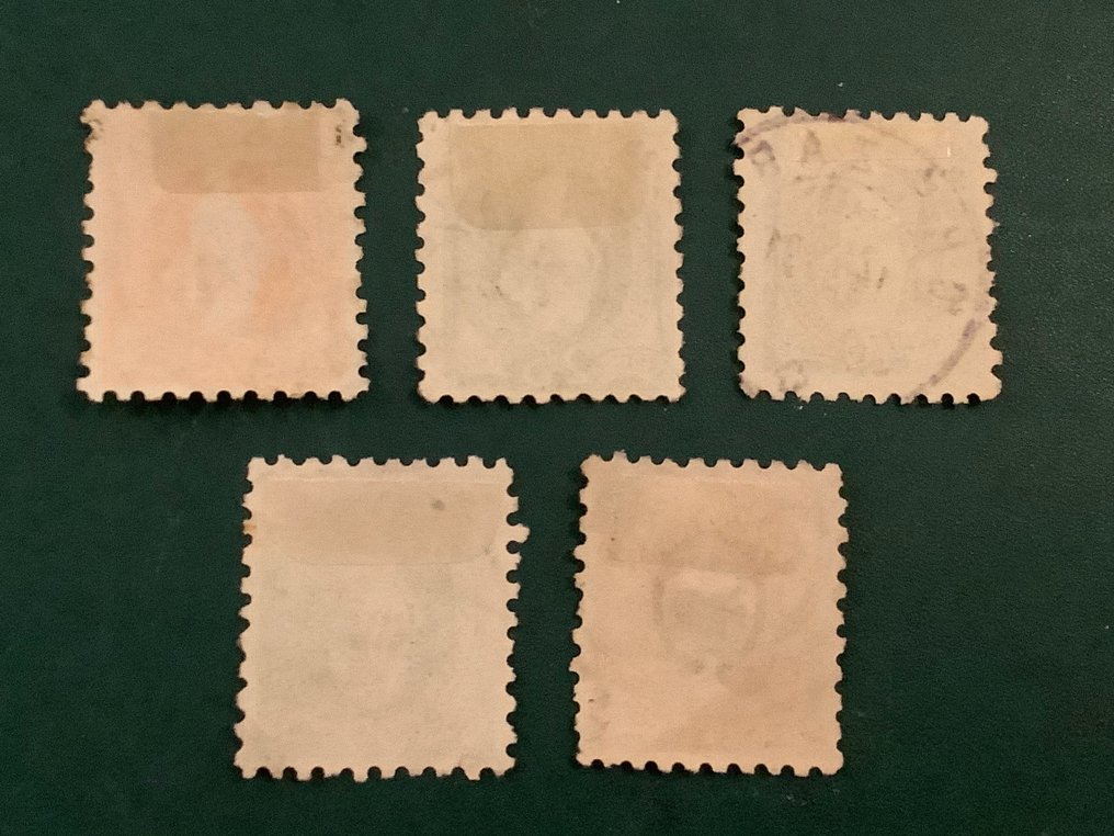 Sveits 1888 - Stående Helvetia i perforering 9,75 x 9,25 - Zumstein 66B, 67B, 69B, 70B en 71B #3.2