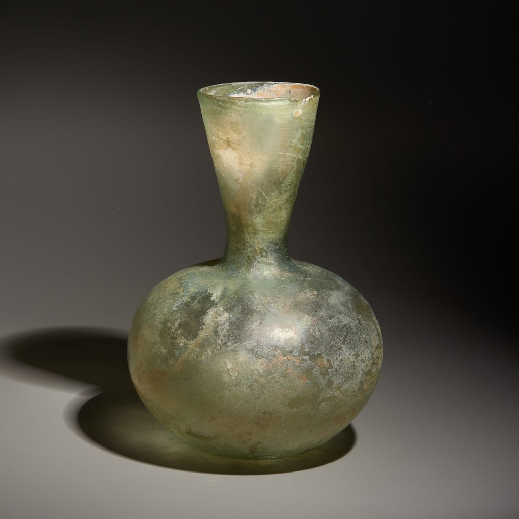 Epoca Romanilor Sticlă Balon mare, secolele I - III d.Hr. 19 cm Inaltime. #1.2