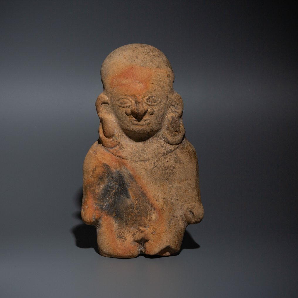 Jamacoaque, Ecuador Terracotta Figura. 100 a.C.-250 d.C. altezza 15 cm. Licenza di importazione spagnola. #1.1