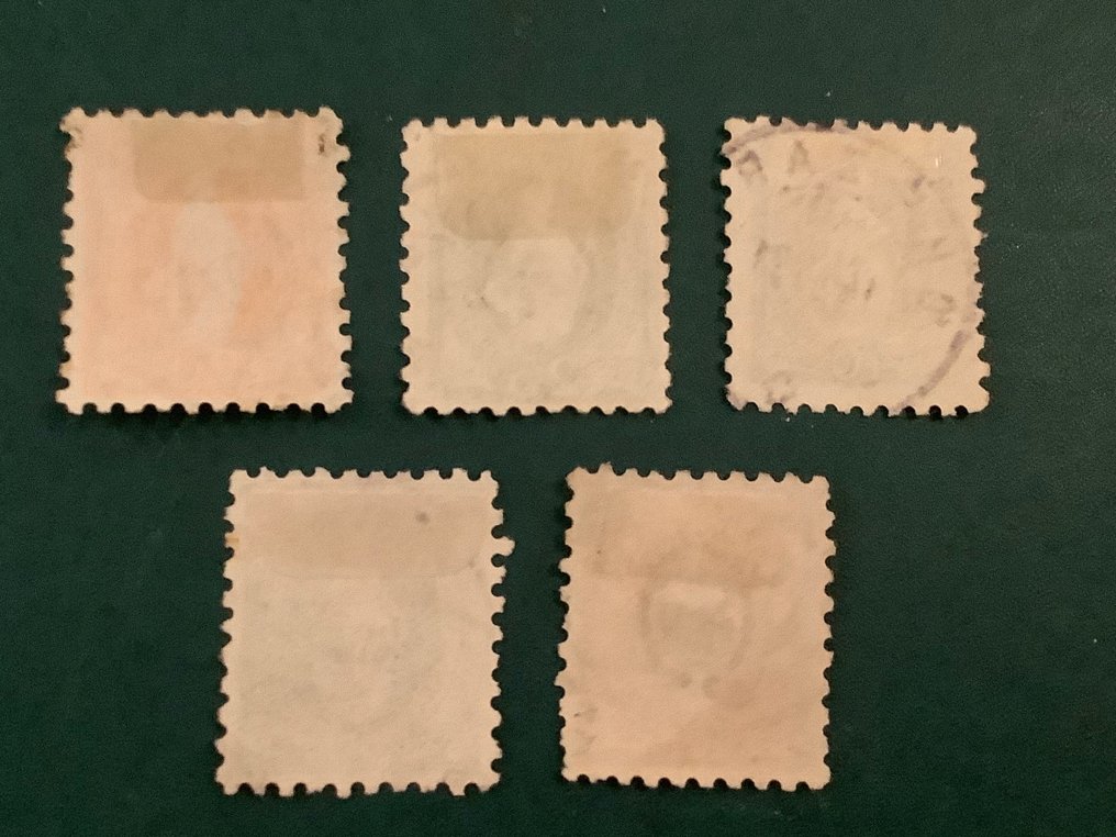 Sveits 1888 - Stående Helvetia i perforering 9,75 x 9,25 - Zumstein 66B, 67B, 69B, 70B en 71B #2.2