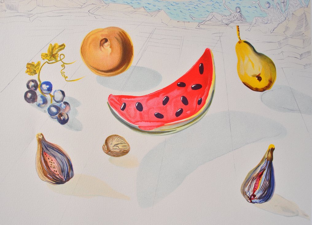 Salvador Dali (1904-1989) - Bateaux et Fruits #4.3