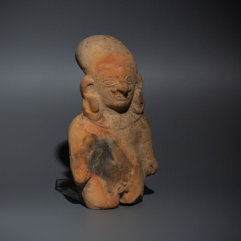 Jamacoaque, Ecuador Terracotta Figure. 100 BC-250 AD. 15 cm height. Spanish Import License. #1.2