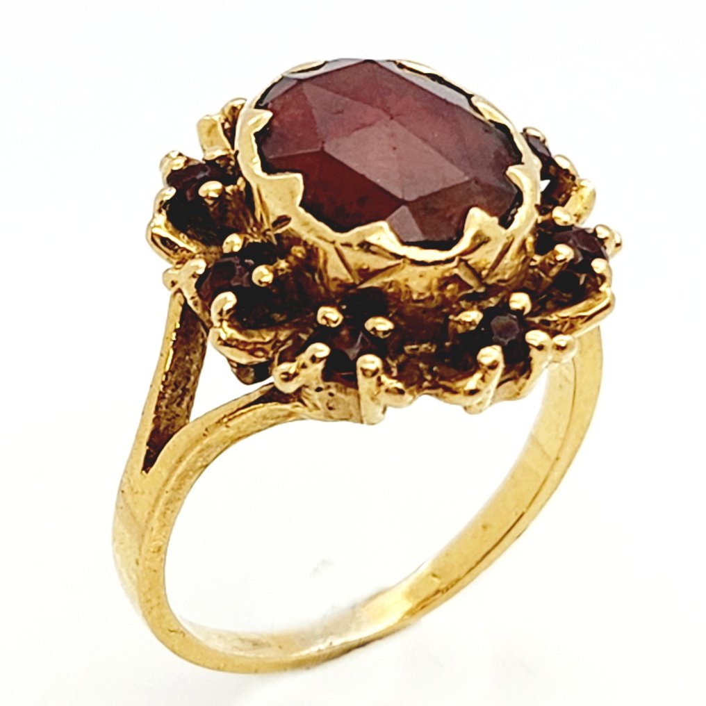 18 kraat Guld - Ring Granat #1.1