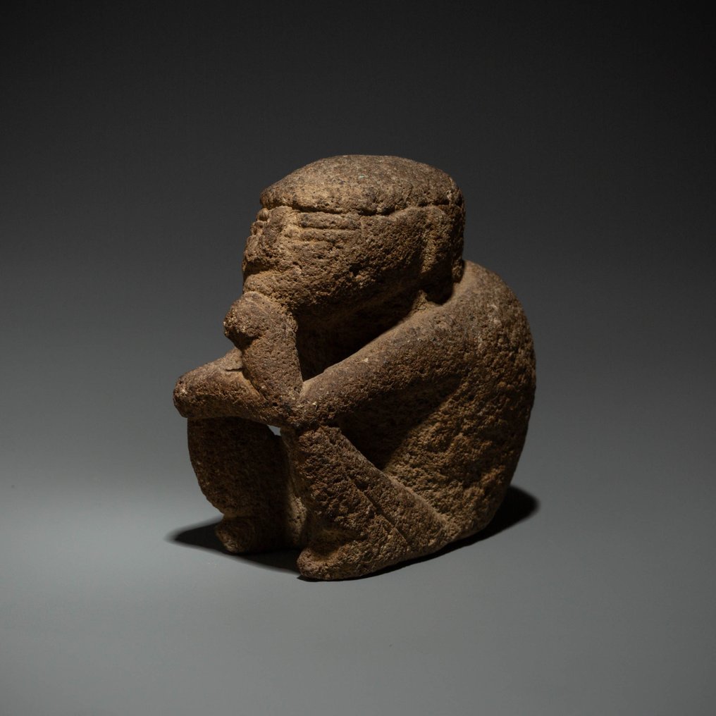 Costa Rica Pedra Figura. 1000-1550 DC. 6,7 cm de altura. Licença de importação espanhola. #2.1