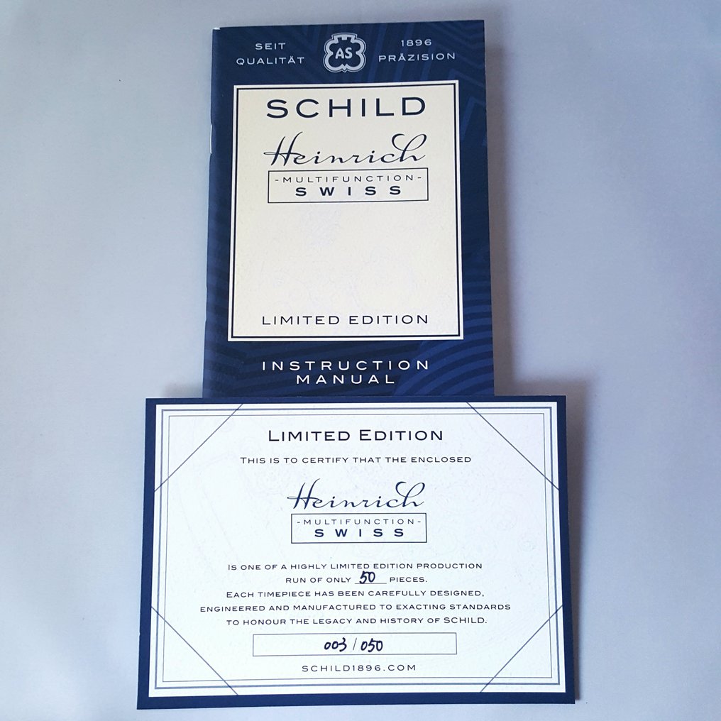 Schild - Limited Edition *1 - 50* - Swiss Calendar - Dual Time - Gift Set - New - Άνδρες - 2025 #4.3