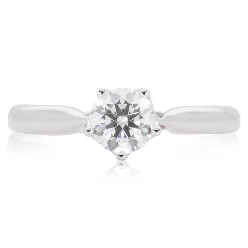 Bague - 18 carats Or blanc -  0.40 tw. Diamant  (Naturelle)  #1.1