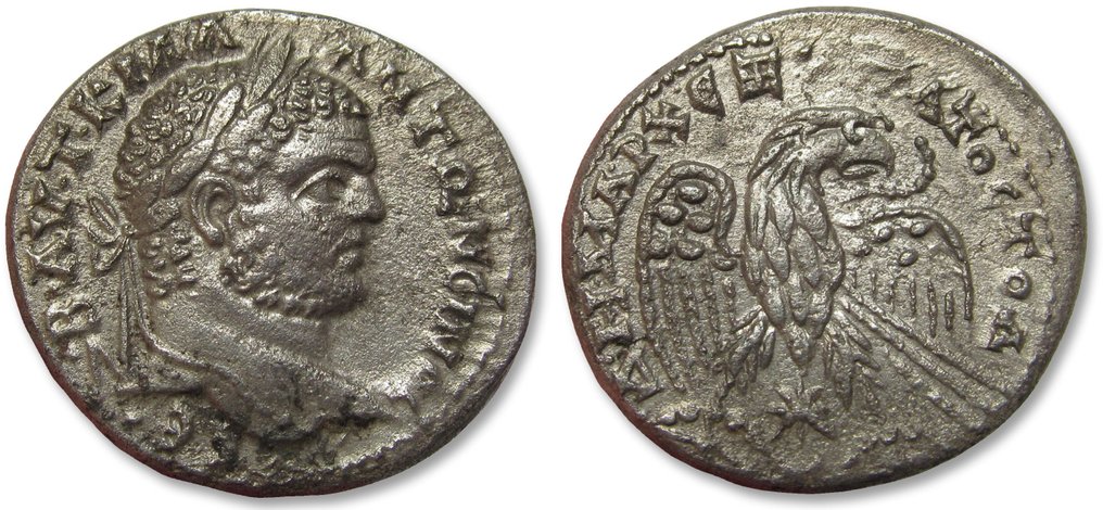 Römische Provinz. Caracalla (198-217 n.u.Z.). Tetradrachm Antiochia, Syria 198-217 A.D. #2.1
