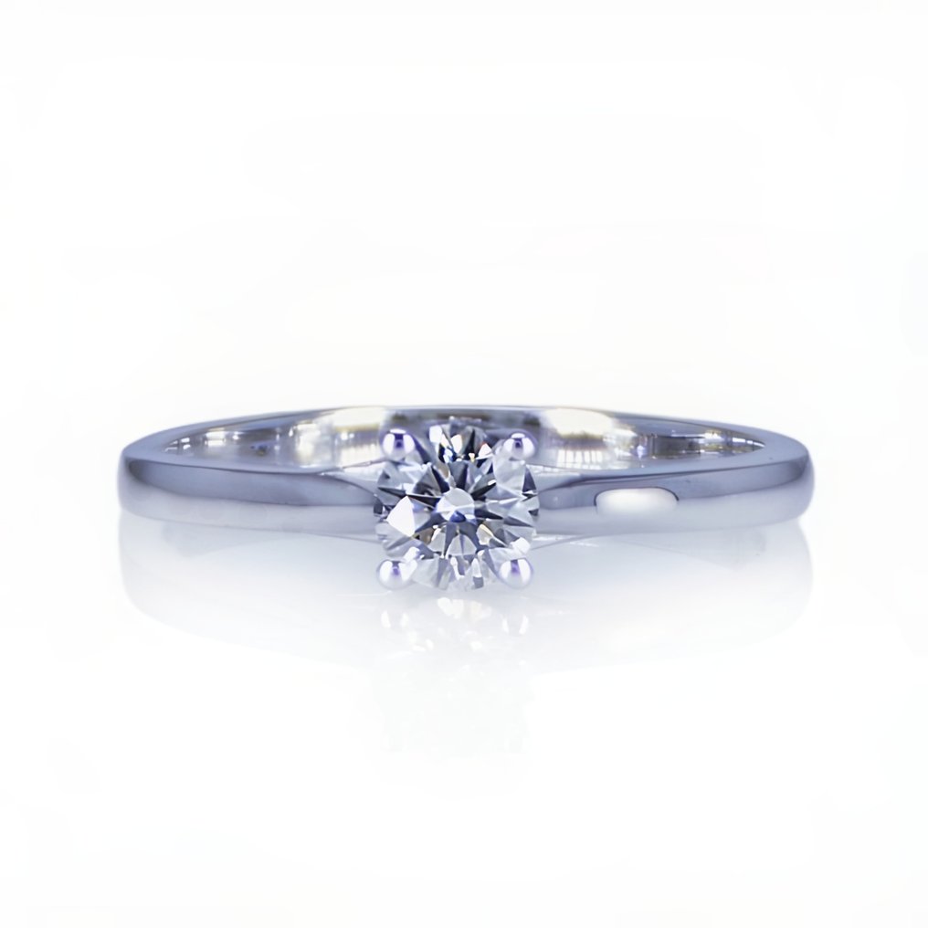 Anello di fidanzamento - 14 carati Oro bianco -  0.35ct. tw. Diamante  (Naturale) #1.2
