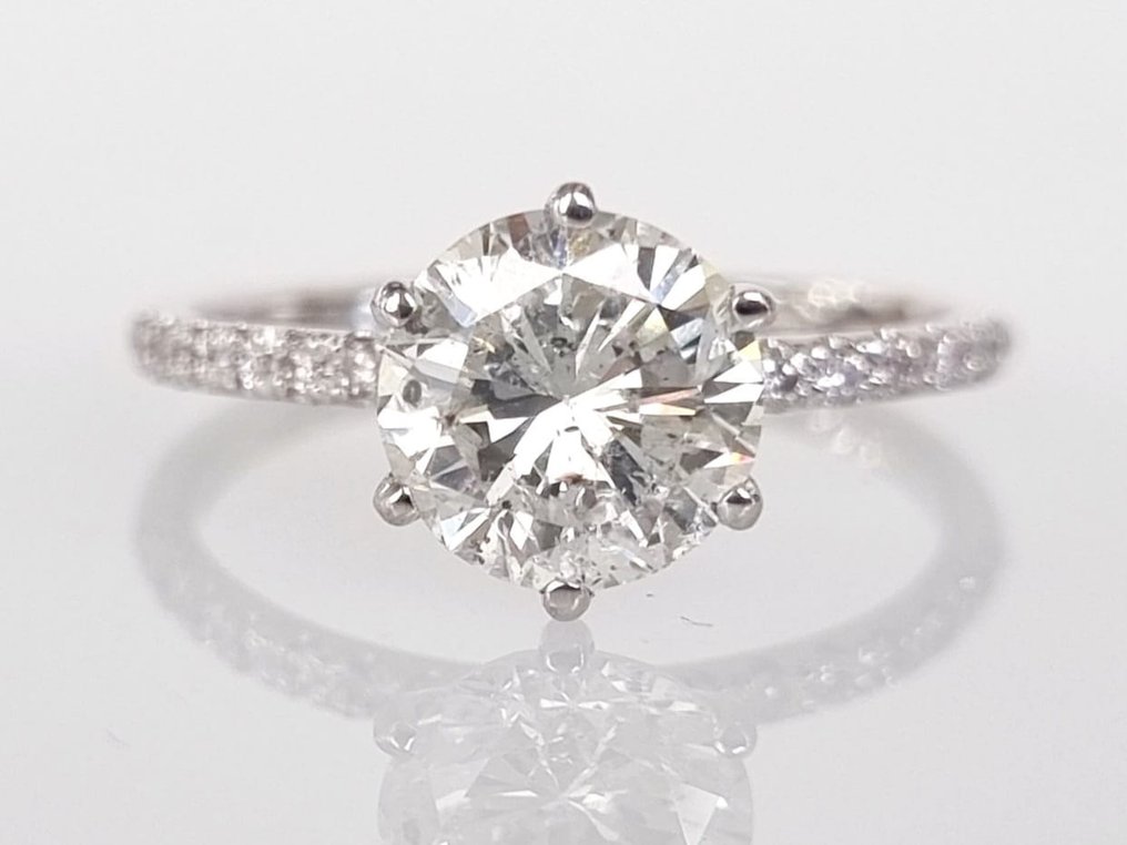 Engagement ring White gold Diamond #3.3