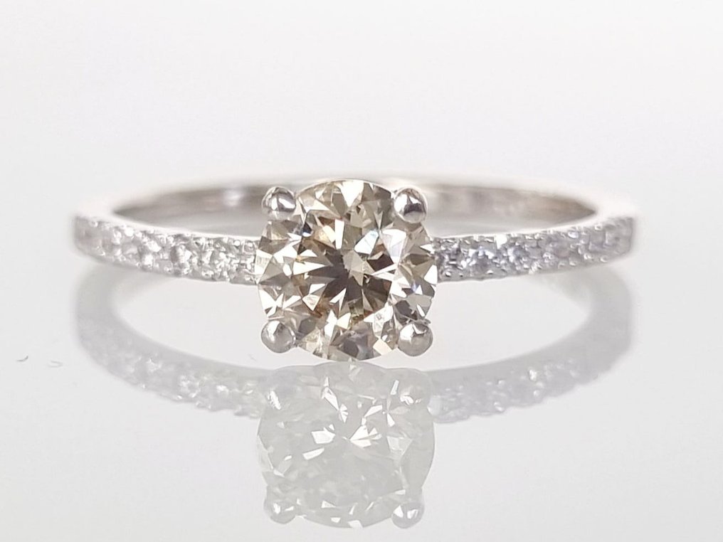 Anel de noivado Ouro branco Diamante #1.1