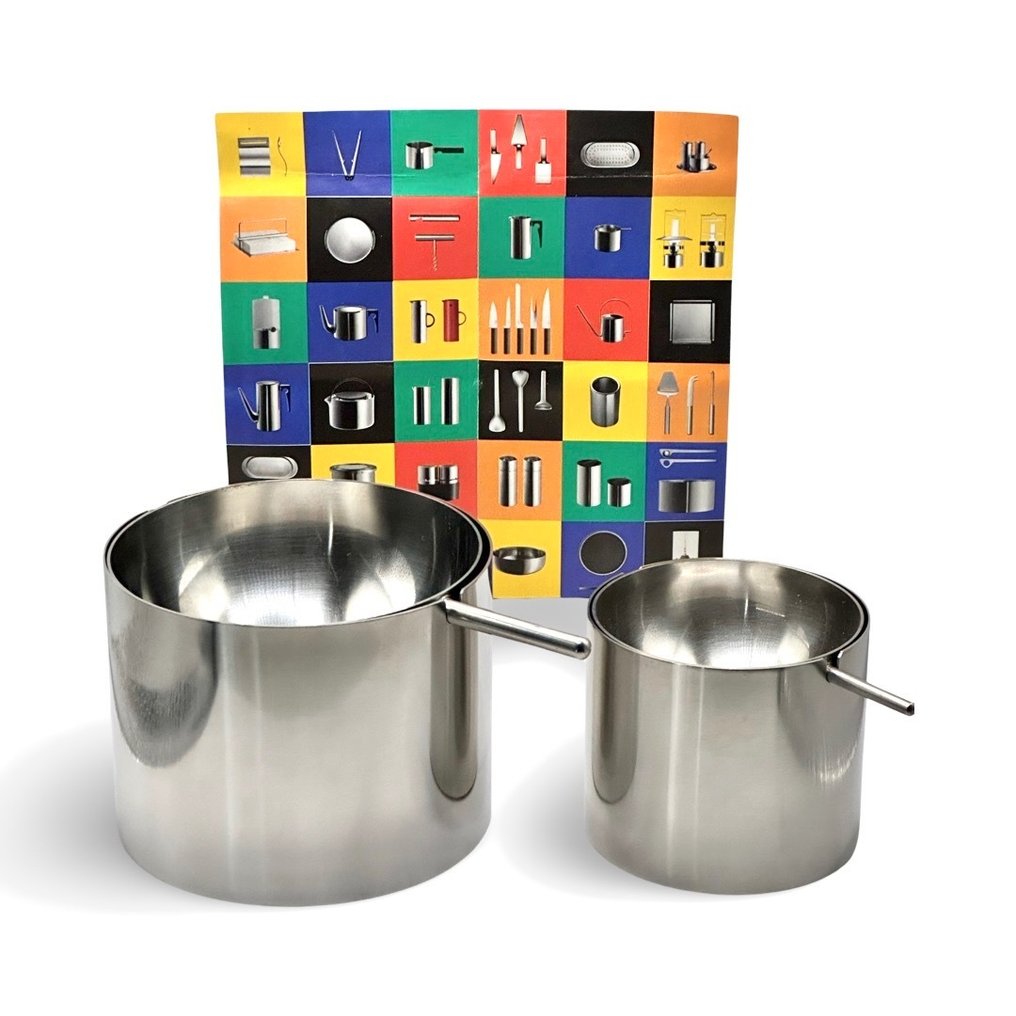 Stelton - Arne Jacobsen - Posacenere (2) - Cylinda-Line - Acciaio lucidato #1.0
