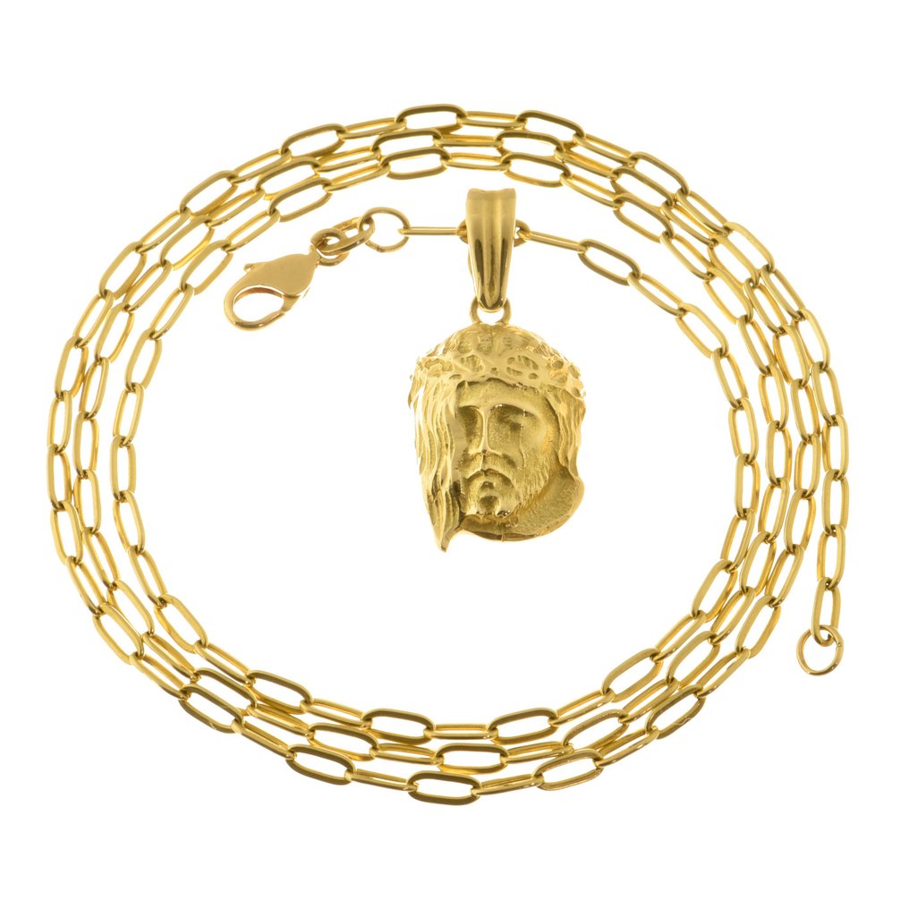 Halskette mit Anhänger - 18 kt Gelbgold #1.1