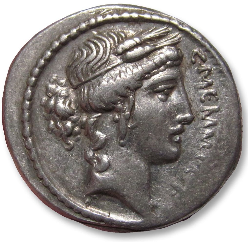 Rooman tasavalta. C. Memmius C.f., 56 BC. Denarius Rome mint - well centered example of this type - #1.1