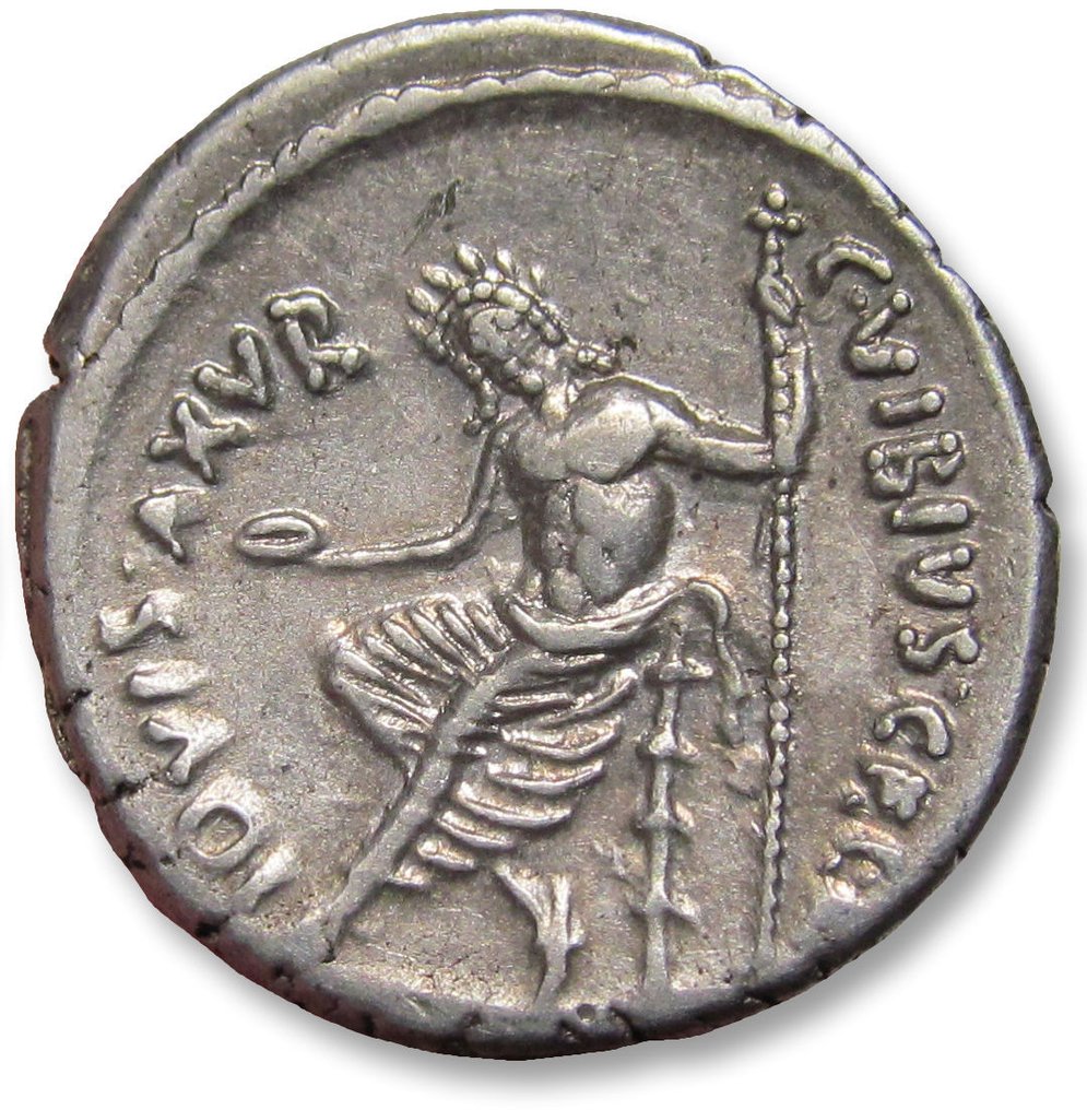 Romeinse Republiek. C. Vibius C.f. C.n. Pansa Caetronianus, 48 v.Chr.. Denarius Rome mint #1.1