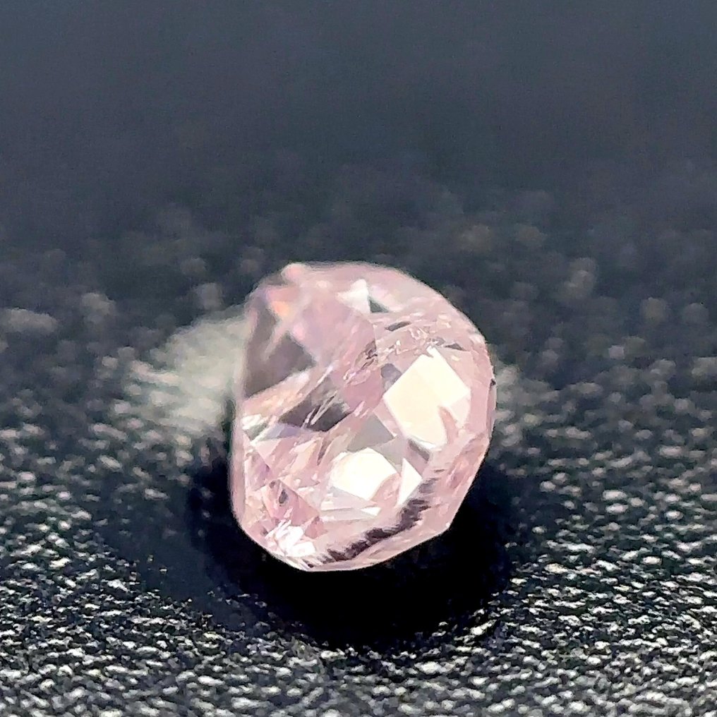 Diamant - 0.20 ct - Poire - fancy light purplish pink - I2 #1.2