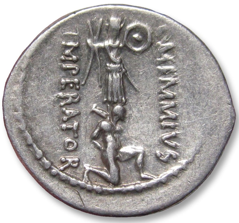 羅馬共和國. C.Memmius C.f., 56 BC. Denarius Rome mint - well centered example of this type - #1.2