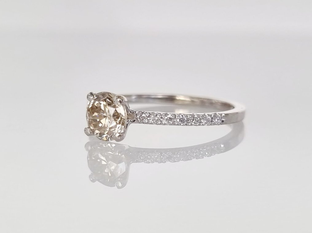 Anel de noivado Ouro branco Diamante #3.2