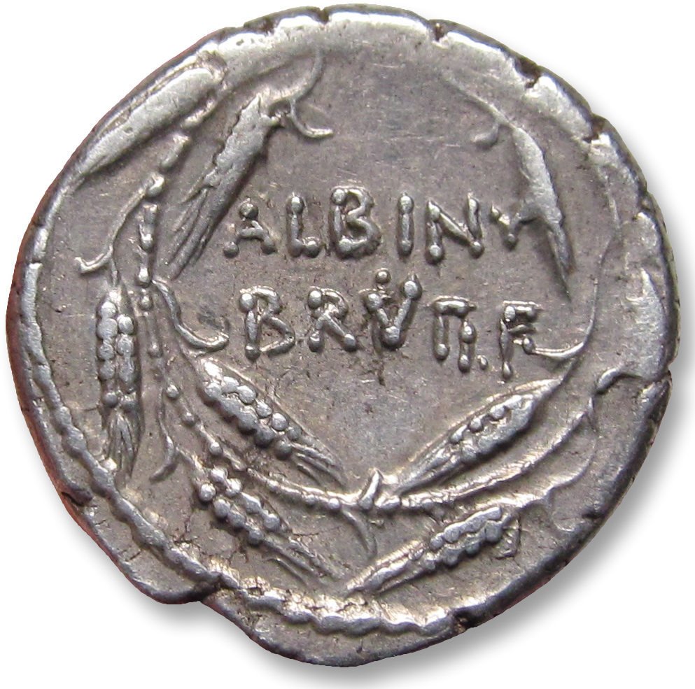 République romaine. Postumius Albinus Bruti f.. Denarius Rome mint 48 B.C. #1.1