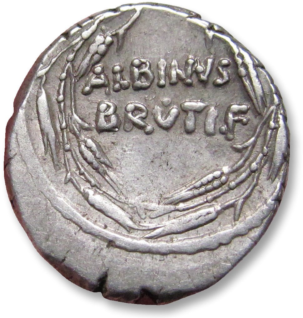 Romerska republiken. Postumius Albinus Bruti f.. Denarius Rome mint 48 B.C. #1.2