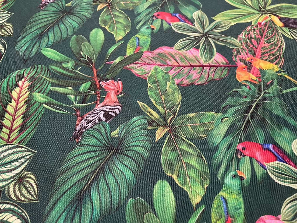 Esclusivo Cotone Panama - tema tropicale - Tejido de tapicería  - 300 cm - 280 cm #2.2