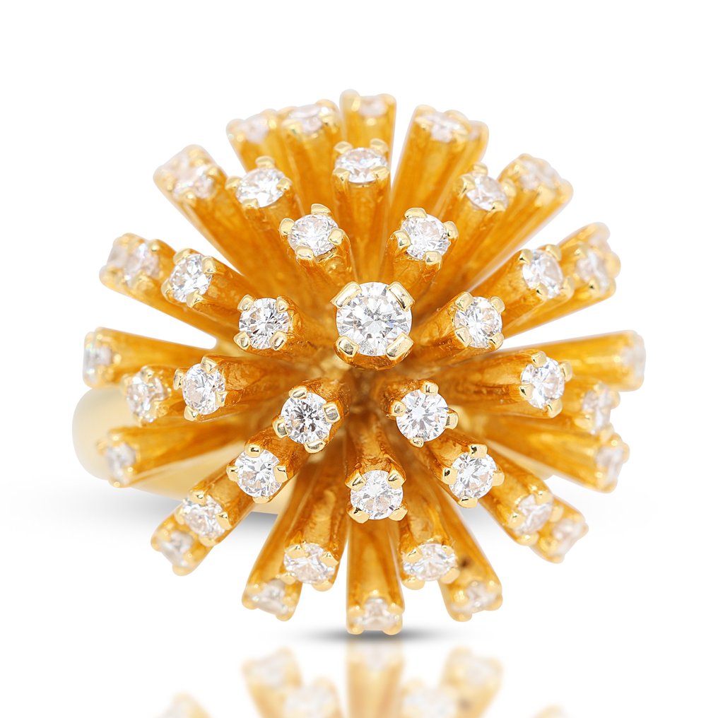 Anello - 18 carati Oro giallo -  1.41ct. tw. Diamante  (Naturale) #1.1