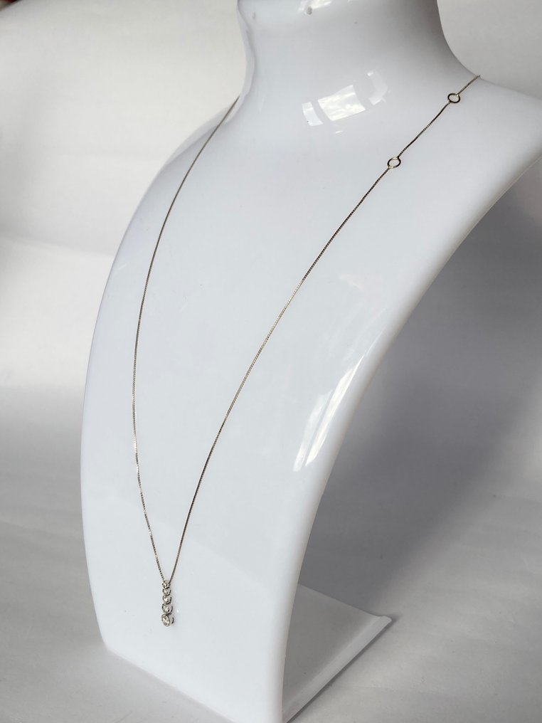 Recarlo - Halskette mit Anhänger - 18 kt Weißgold - Diamant #2.1