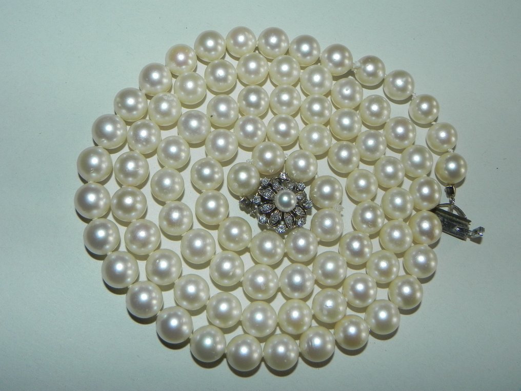 串珠子 白金 -  0.68ct. tw. 钻石  (天然) #3.2