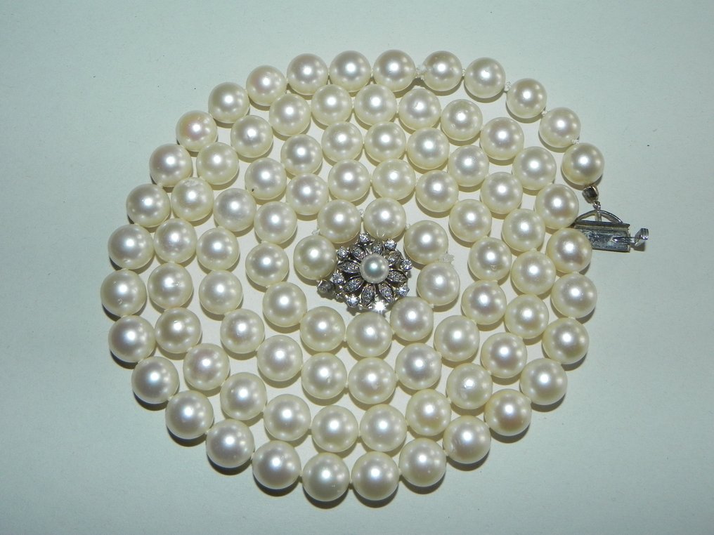 一串珠子 白金 -  0.68ct. tw. 鉆石  (天然) #3.1