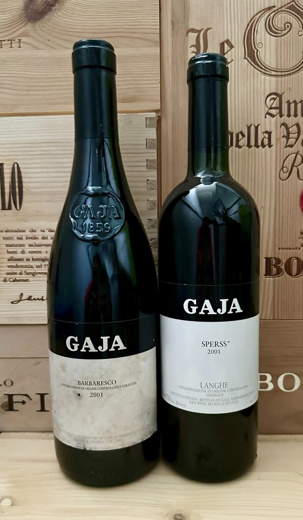 2001 Barbaresco & 2001 Sperss, Gaja - 皮埃蒙特 - 2 Bottles (0.75L) #1.0