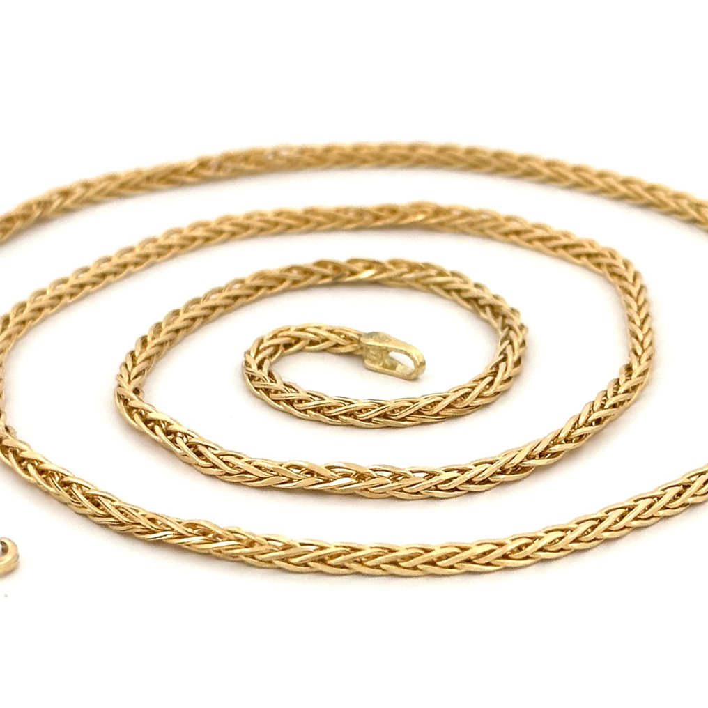 Collana spiga oro giallo - 45 cm - 4.3 gr - 18 Kt - Necklace - 18 kt. Yellow gold #1.1