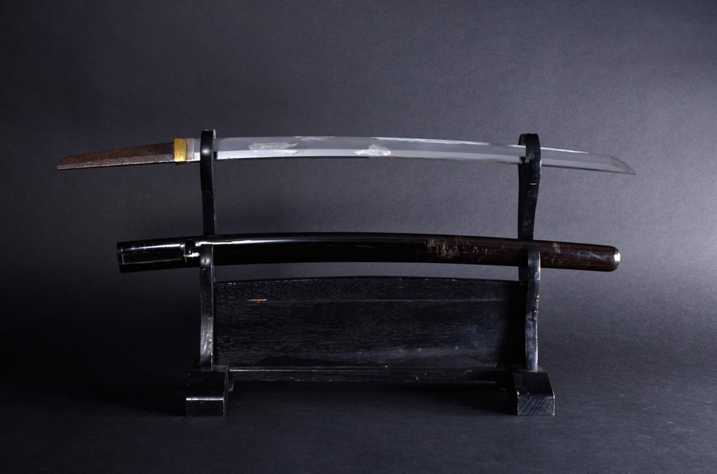 武士刀 - (Tameshigiri: Tested on Cadavers) Wakizashi by Bicyu-no-kuni Mizuta-jyu 備中国水田住 Kunishige 国重 with - 日本 - Mid Edo period #1.1